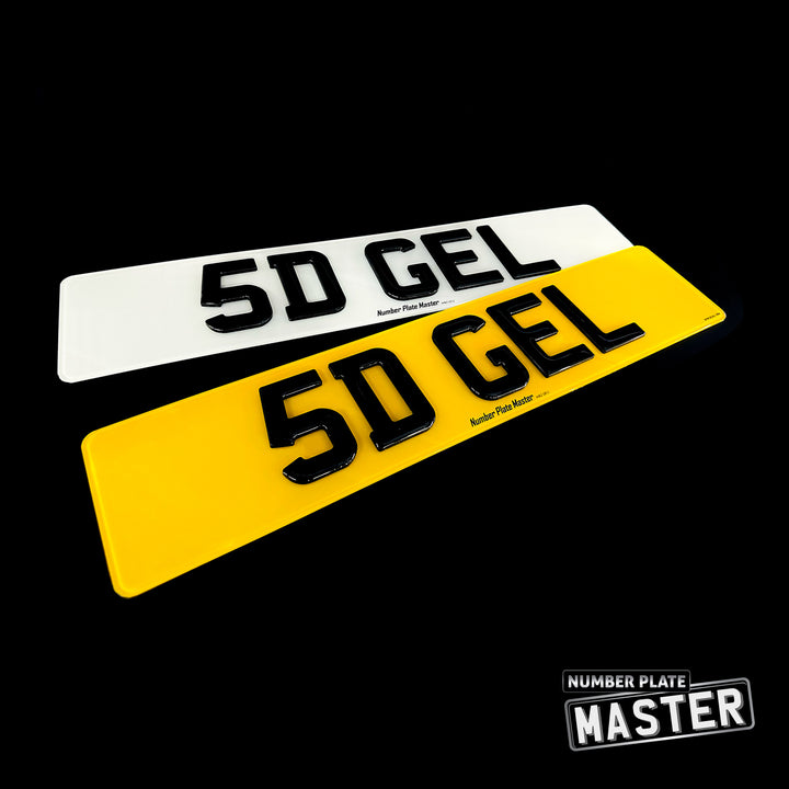 5D LASER CUT GEL NUMBER PLATE