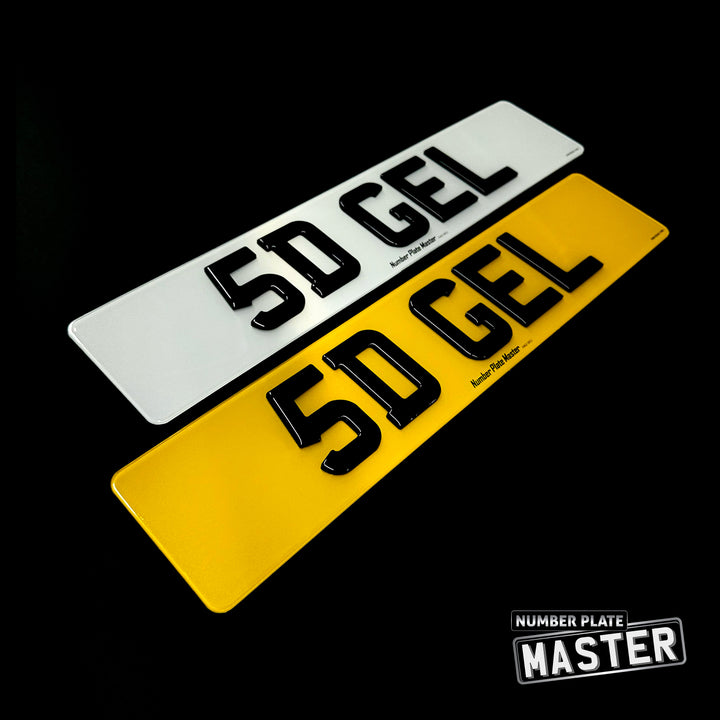 5D LASER CUT GEL NUMBER PLATE