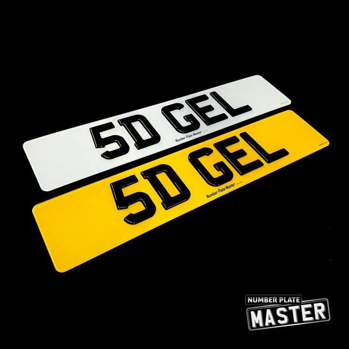 5D LASER CUT GEL NUMBER PLATE