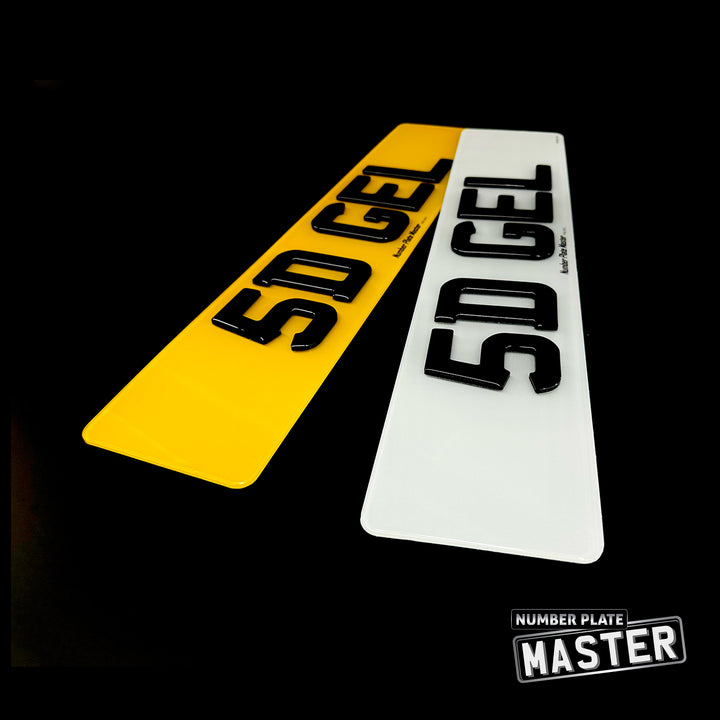 5D LASER CUT GEL NUMBER PLATE