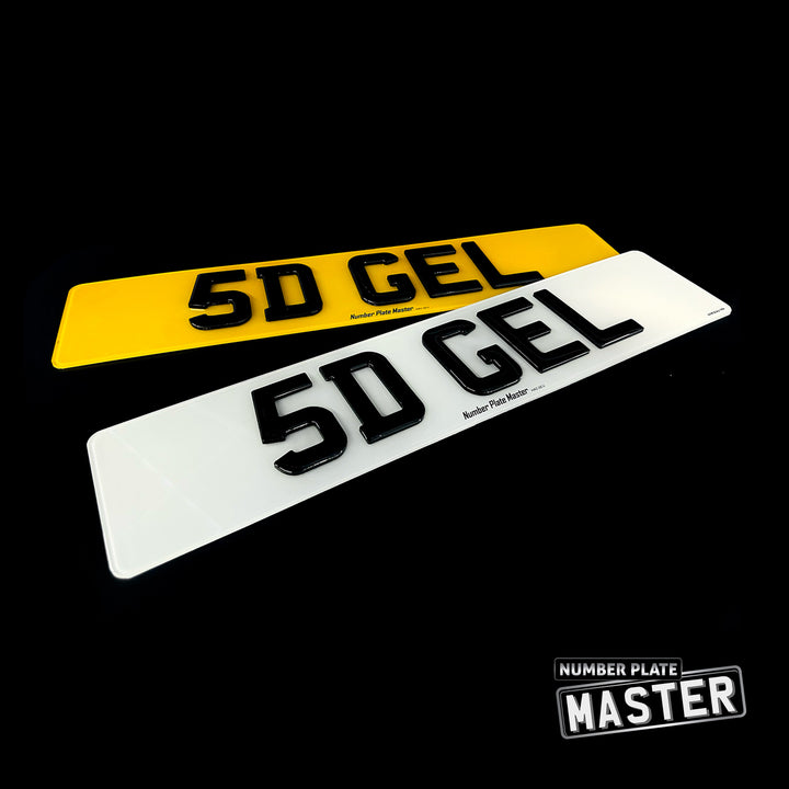 5D LASER CUT GEL NUMBER PLATE